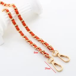 120cm Long PU Leather Bag Strap For Crossbody Handbags Shoulder Bag Strap Replacement Accessories 0.8cm Wide Bag Chain