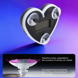 1PCS USB Solar Powered Heartshaped Symphony Colorful Led Ambient Light Bedroom Night light Front Rear Windowsheid Decoration