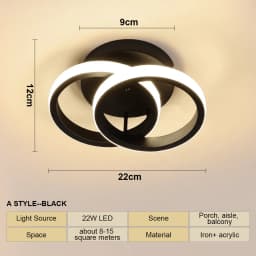 Nordic Modern Minimalist Corridor LED Ceiling Light Home Lighting Decor Corridor Balcony Entrance Lighting Lamps for Living Room