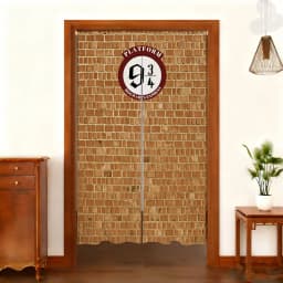 Harryy Potters 9 3/4 Train Platform Brick Wall Photography Backdrop Magic School Door Hanging Banner Half-Curtain Baby Portrait