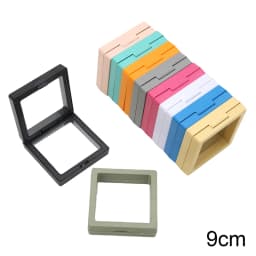 5Pcs 3D Floating Frame Jewelry Display Stand Shadow Box Ring Pendant Holder Stone Presentation Case Gift Box