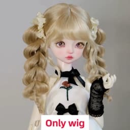 1/6BJD Wig Bangs Ponytail Curly Soft Mohair Wig Braids Suitable for 30cm DD SD Doll Wig Toy Accessories 6-7 Inches Hair