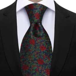 7cm Floral Silk Tie For Men Elegant Peacock Blue Teal Grey Best Selling Business Necktie Wedding Office Fashion Accessories Gift