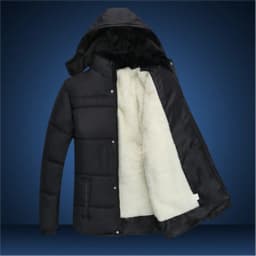 Men's Thickened Fleece Lined Cotton Jacket Mid-Length Quilted Warm Coat for Middle-Aged And Elderly Spring Autumn Fashion