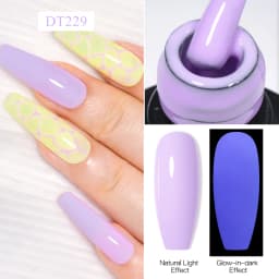 MEET ACROSS 7ml Orange Red Pink Gel Nail Polish Laser Sparkling Soak Off Semi Permanent Nail Art UV Gel Varnishes Spring Summer