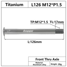 HEPPE MTB Road Bike Titanium Thru Axle Ultra Light Bike Axle 12x142 12x148 Rear Hub Thru Axle Bike Fork 12x100 12x110 Shaft