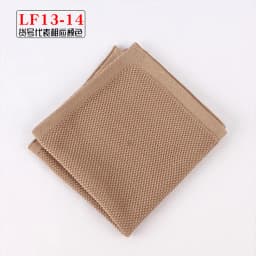 Knitting Wool Men's Solid Black Pocket Square Suit Formal Dress Accessories Small Scarf Towel Wedding Chest Handkerchief 25.5cm