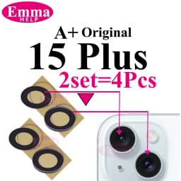 2Set Original Sapphire Back Camera Lens Glass for iPhone 16 15 14 13 12 Pro Max Mini Replacement Parts