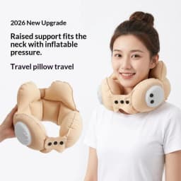 Hot Sale Portable Crown Inflatable U Neck Pillow Anti Tilt Headrest Soft Travel Sleeping Cushion For Driving Business Trip