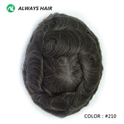 Invisible Hairline Hair System Unit for Men 0.03-0.04mm Super Thin Base Toupee Indian Human Hair Mens' Topper Wig