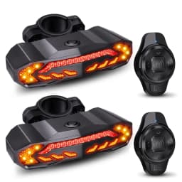 WSDCAM Smart Bike Tail Light with Turn Signals Bike Alarm Horn with Remote Rechargeable Waterproof Bike Rear Bike Brake Light