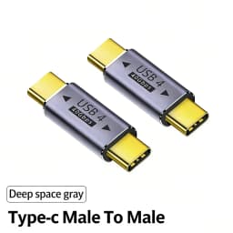 NNBILI USB4.0 40Gbps USB C OTG Adapter PD 100W Type C Male to Type C Male Fast Charging 3.1 Type C 10Gbps Converter Data Adapter