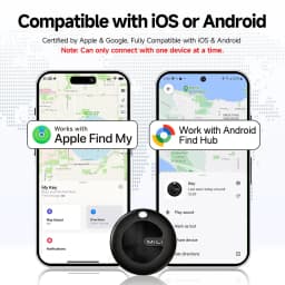 Dual System MiLi MiTag Smart Location Tag Bluetooth GPS Tracker Locator Keys Finder Works With Apple Find My & Google Find Hub
