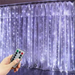 USB Remote LED Curtain Lights 8 Modes for Wedding Garden Party Bedroom Wall Window Home Decor Eid Decor LED Garland Lamp