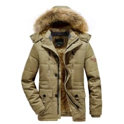 Solid Parkas Male Coat Large Size Clothing Parka Outdoor Men's Winter Jacket Plus Velvet Thick Warm Multi Pocket Jackets