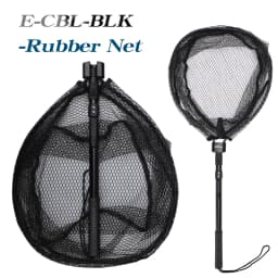 HISTAR Ultralight Portable Soft Rubber Mesh With Stainless Steel Handle Fly Fishing Tool Accessories Foldable Landing Net