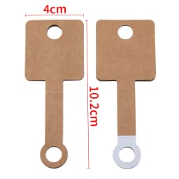 50pcs Adhesive Flodable Display Card Necklace Bracelet Hanging Price Tag for Jewelry Display&Packaging