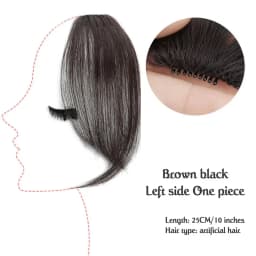 Invisible Synthetic Side Bangs Clip In Extension 2Pcs/Set Middle Part Bangs With Easy BB Clip-In Side Fringe Fits All Hair Types