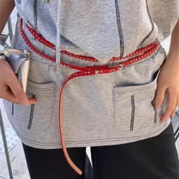 Punk Rivet Leather Double Thin Belt Women Men PU Black White Waist Strap Trendy Waistband Jeans Skirt Decoration