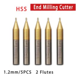CHSYX High Quality 1.0-3.0mm HSS Titanium End Milling Cutter Engraving Edge Cutter CNC Bits End Mill for Key Cutting Machine