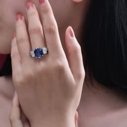 Wong Rain 100% 925 Sterling Silver Oval 5CT Sapphire High Carbon Diamond Gemstone Wedding Engagement Fine Jewelry Ring For Women