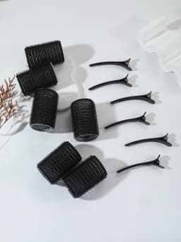12pcs Curling Tool Set with 6 Non Heat Curlers and 6 Clips, available in multiple sizes Special for real hair wigs
