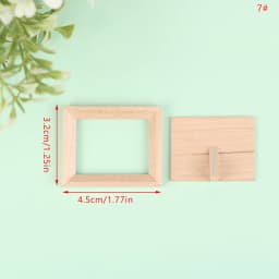 1Pc 1/12 Dollhouse Miniature Wood Photo Frame Simulation Furniture Model Accessories Doll House Decoration