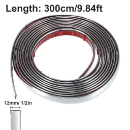 3M/5M Exterior Car Chrome Body Strip Bumper Auto Door Protective Moulding Styling Trim Sticker 6MM 8MM 10MM 12MM 15MM 20MM 30MM