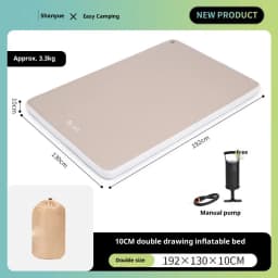 Lohascamping Air Mattress Compact Folding Sleeping Bed Camping Tent Mat 1-2 Person Inflatable Mat 10cm Thicken Sleeping Mat