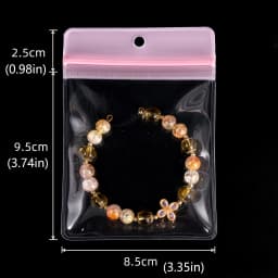 10Pcs Multi Size EVA Hang Hole Self Seal Packaging Bags Jewelry Organizer For Earrings Bracelet Storage Display Gift Packaging