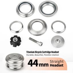 TiTo Titanium Alloy Threadless Headset for MTB Road Bike Titanium Bicycle Parts Cycling Headsets 34mm/44mm/41.8-52mm Taper