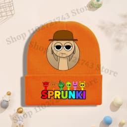 Sprunki Knitted Hat for Children Anime Cartoon Cute Knit Hat Boys Girls Winter Warm Fashion Cap Kids Windproof Hip Hop Caps Gift