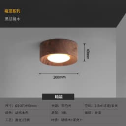 corridor lamp Walnut ceiling lamp ash wood led lights for room living room Spotlights Porch light home decor lighting Fixtures