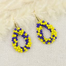 INKDEW Small Earrings National Flag Colors Water Drop Earrings for Women Handmade Beads Crystal Earrings Gift Jewelry EA124