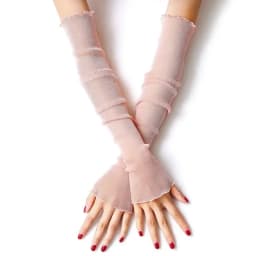 Summer Sunscreen Sleeves Shade for Women Polka Dot Lace UV Thin Breathable Oversleeves Cycling Driving Fingerless Sleeves