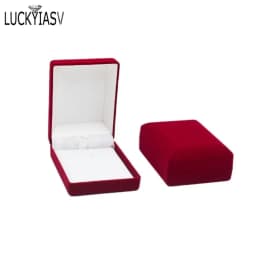 Velvet Jewelry Box For Pendant Display Gift Boxes Jewellery Packaging Storage Box Necklace Holder Pendant Box Storage Case