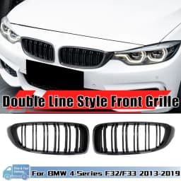 XVIP Diamonds Style Front Bumper Racing Grill For BMW 4 Series F32 F33 F36 M3 F80 M4 F82 12-19 Dual-Slat Gloss Black Accessories