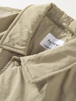 Men's Cotton Jacket Winter Lightweight Waterproof Mid-Length Warm Cotton Filled Casual Simple Turn-down Collar Coat