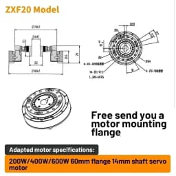Precision Harmonic Drive Gearbox for Nema 17/23 Stepper 40-130mm Servo Motors High Torque Compact Laser Cutting Head Positioning