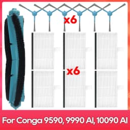 Fit For ( Conga 9590 / 9990 / 10090 AI Spin Revolution Ultra Power Home ) Main Side Brush Filter Mop Dust Bag Part Accessory