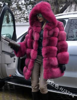 Faux Fox Fur Coats Women Mid Length Jacket Y2k Hooded Coverd Button Long Sleeve Thick Warm Fur Loose Casual 2025 Autumn Winter