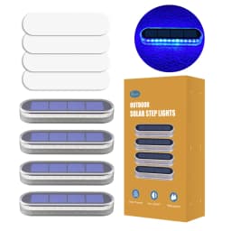 Solar Deck Lights IP68 Waterproof Outdoor Auto On/Off Lighting for Steps Docks Driveways Patios Fences - Solar Powered Lighting