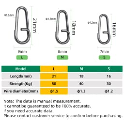 DNDYUJU 20-100pcs Stainless Steel Bent Dead Oval Split Rings Loop Lure Fishing Connector Fishing Hook Snap Fake Bait Swivel Snap