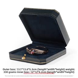 Ele European Sle Nelace Bracelet Ring Earring Box High End Jewelry Paaging Box with Octagonal Bule for Gifts