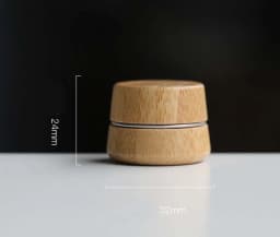 1Pc Mini Bamboo Cosmetic Container Cream Bottle Lip Balm Makeup Skincare Container Refillable Lotion Jar Empty Cosmetic Box