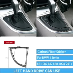For BMW E81 E82 E87 E88 1 Series Interior Accessories 2008-2013 Gear Shift Knob Dashboard AC Outlet Carbon Fiber Cover Stickers