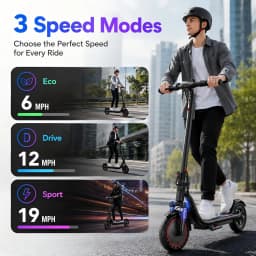 Electric Scooters for Adults Teens, 350W Motor, 8.5'' Solid Tires, 37V 7.8AH Battery,21Miles Max Range, Front Suspension,APP Control for Commuting