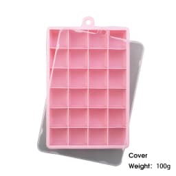 With Lid / No Lid 24-Hole Silicone Ice Tray Square Box Auxiliary Food Puree Cheese Jelly Mold Bar Kitchen Tool Cocktail Cube
