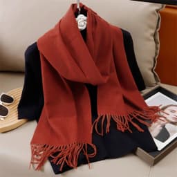 30*180cm Solid Color Women Winter Scarf Warm Thicken Cashmere Shawl Outdoor Tassels Pashmina Lady Wrap Windproof Scarves Luxury