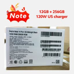 New Xiaomi Redmi Note 14 Pro Plus 5G Smartphone Global Version 200MP Camera Snapdragon 7s Gen 3 6.67" AMOLED Display US Charger